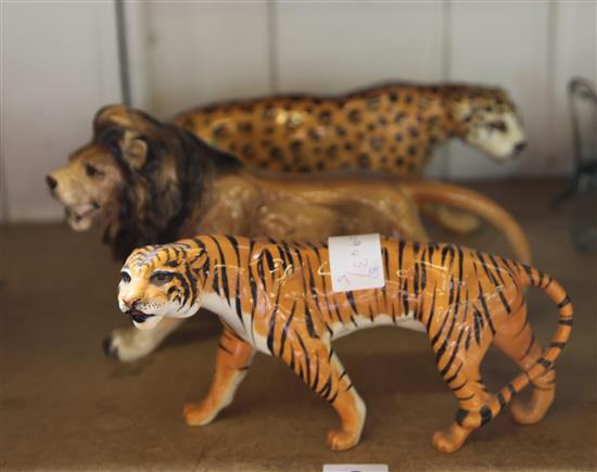 Beswick Leopard, Lion & Tiger